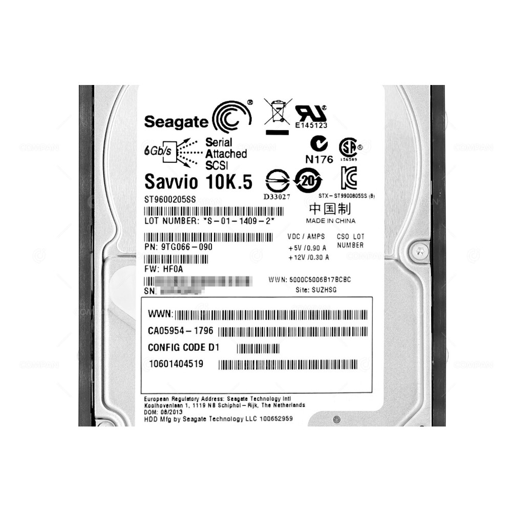 CA07339-E523 FUJITSU HDD 600GB 10K SAS 6G 2.5" HOT-SWAP FOR ETERNUS S2